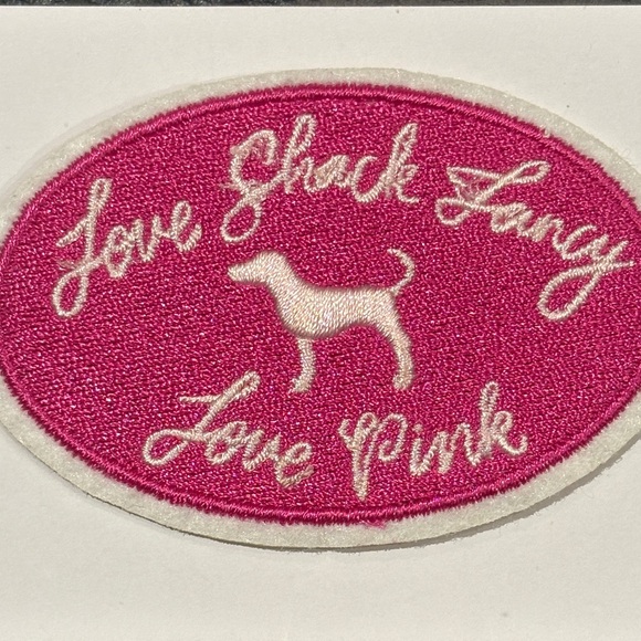 LoveShackFancy Accessories - Love shack fancy X Victoria's Secret love Pink dog patch loveshackfancy